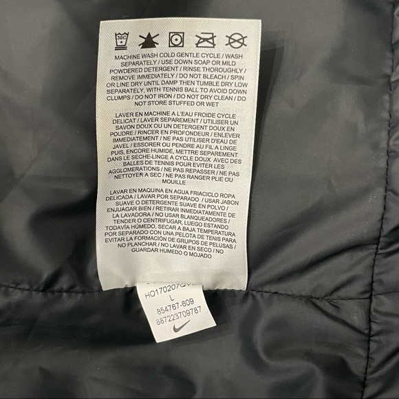 New! NIKE Sportswear Down Filled Puffer Jacket Metallic Purple Hip Size Large - Picture 12 of 13